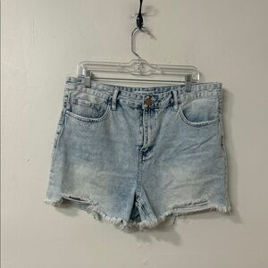 YMI Jean Shorts in Classic Blue with Frayed Hem